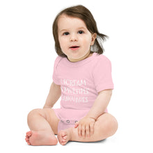 Load image into Gallery viewer, MultiLingual Screamer Baby short sleeve one piece (multiple colors)