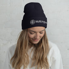 Load image into Gallery viewer, MultiLingual Cuffed Beanie (multiple colors)