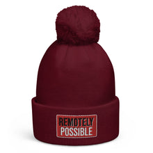 Load image into Gallery viewer, Remotely Possible Pom pom beanie (multiple colors)